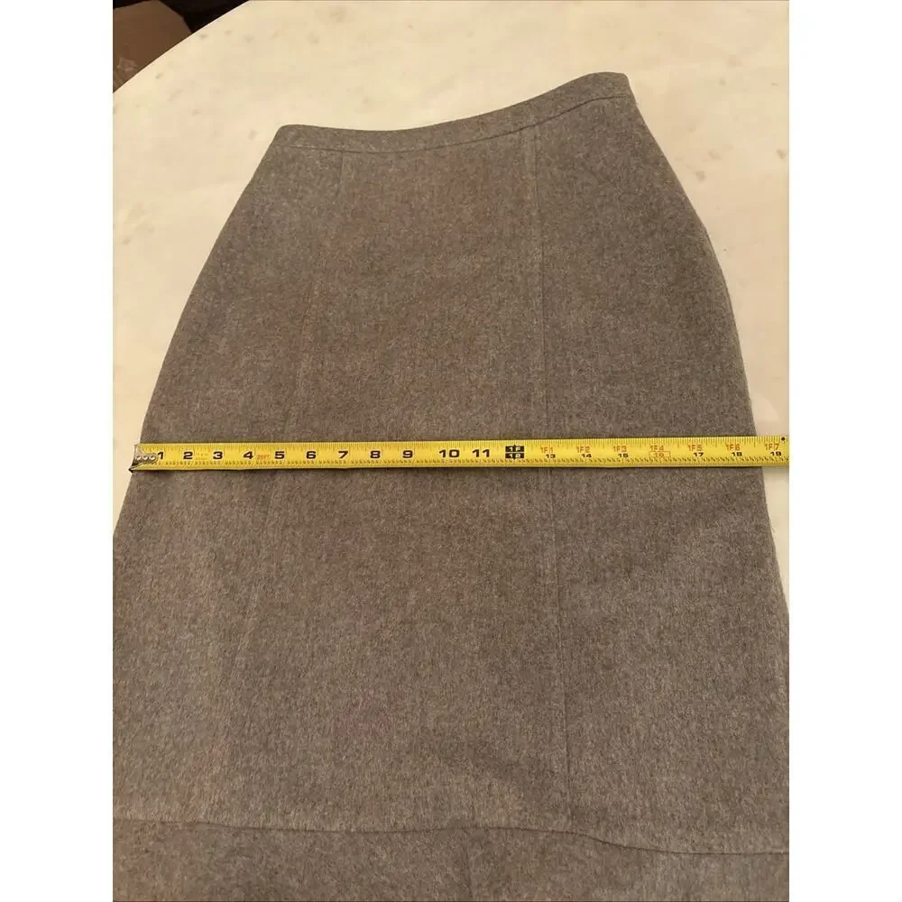 Ralph Lauren Purple Label Gray 100% Cashmere Trumpet Midi Skirt Runway 2005 8 - Picture 9 of 13